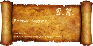 Borna Megyer névjegykártya